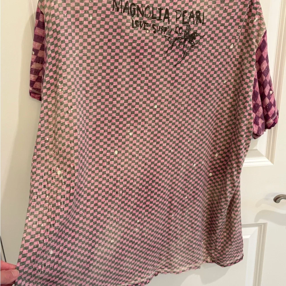 Magnolia Piecewise Pocket Tee with Paint Splatter - Picture 5 of 5